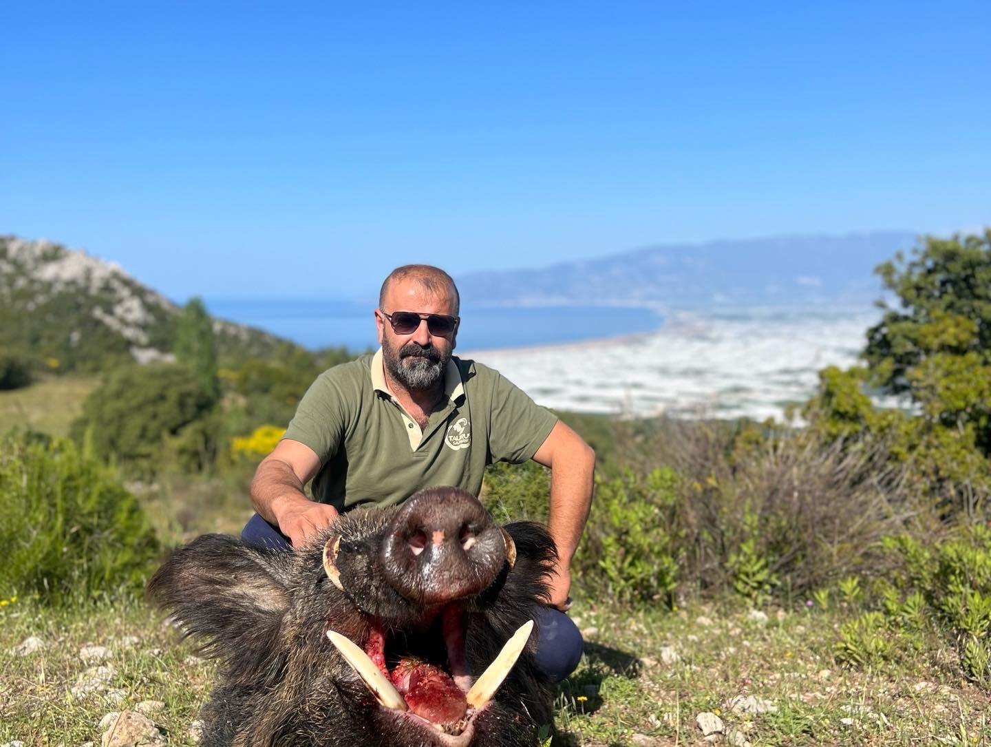 Licensed hunting safari group in natural Turkish mountain grounds